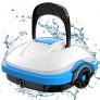 WYBOT Robot de Piscina Inalámbrico Automática 50 mins Succión Potente, Motor Dual, Filtro Fino de 180 μm Aspirador Piscinas para Piscinas sobre/en el Suelo de hasta 50 m²