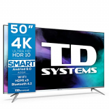 TD Systems K50DLJ12US – Televisores Smart TV 50 Pulgadas 4k UHD Android 9.0 y HBBTV, 1500 PCI Hz, 3X HDMI, 2X USB. DVB-T2/C/S2, Modo Hotel. Televisiones