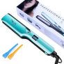 Nego Plancha de Pelo Profesional, Plancha y Rizador 2 en 1 Modelador Multifunción con Revestimiento de Cerámica Alisadora y Rizadora Adecuada Pantalla digital LEDajustable de 180 ℃ a 230 ℃