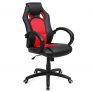 SONGMICS OBG56BR Racing – Silla de Escritorio de Oficina Ergonómica Regulable con Ruedas, color Rojo