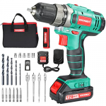Taladro Atornillador 12V, HYCHIKA Destornillador Eléctrico, 30N.m Par Máx Taladro Inalámbrico, 1,5 Ah Taladro Bateria, con 23 Accesorios