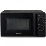 Hisense H20MOBS1HG – Microondas con Grill, Capacidad de 20 L, 700 W de Potencia,900 W Grill, 5 Niveles, Temporizador 30 Min, Modo Descongelar, Tirador, Acabado Negro