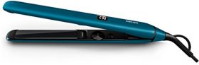 Philips Pro HPS930/40 – Plancha de pelo profesional, placas titanio 110mm, ionica, control digital temperatura 140º a 230º, azul
