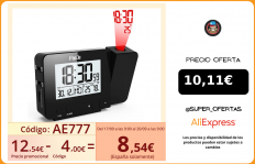 FanJu Reloj de mesa Digital led, despertador, retroiluminación, proyector, termómetro, reloj de pared, proyección de temperatura|Relojes de mesa y de escritorio|