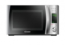 Candy X-Range CMXG20DS, Microondas con Grill, 20L, 1050W, 5 Niveles de Potencia, Digital, 40 Programas, Bloqueo Seguridad, Plato 25,5CM, Grill Rack, Express Cooking, Temporizador, App simply-Fi, Inox