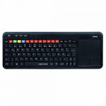 Hama uzzano 3.0 – QWERTY español Teclado inalámbrico con Funciones específicas Samsung Smart TV, con touchpad táctil, Color Negro.