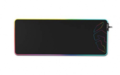 Krom Knout XL RGB -NXKROMKNTXLRGB- Alfombrilla Gaming XL, tres efectos RGB, base de goma antideslizante, tamaño 900x350x3 mm, Color Negro