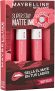 Maybelline New York, SuperStay Matte Ink, Cofre 2 Pintalabios Permanentes Líquidos de Larga Duración, Efecto Mate, Maquillajes Labiales, Tono 125 Inspirer – 2 Unidades, 10 ml