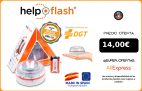 HELP FLASH   SMART luz de emergencia baliza v16 AUTÓNOMA de señalización de emergencias con linterna homologada por DGT|Lámpara de señalización|