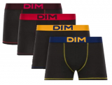 Dim Mix and Colors Bóxer, Multicolor (Noir CT Jaune Safran/Noir CT Bleu Marin/Noir CT Rouge Baie/Noir CT Aubergine Foncé 88r), Medium (Pack de 4) para Hombre