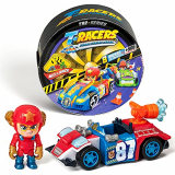 T-RACERS serie 2 – Coche y piloto sorpresa coleccionable, Coche desmontable por partes y con piezas intercambiables