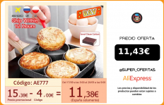 Olla para freír de 2/4 agujeros, sartén para tortilla gruesa, antiadherente, negra, para huevos, carne, jamón, tortitas, con mango de madera, para cocina y desayuno|Ollas|
