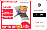 Portátil ultraligero TECLAST F7S, 14.1″ FHD (1.920×1.080) IPS, Intel Celeron N3350, 8GB RAM, 128GB SSD (ampliable con SSD y MicroSD), HD Graphics 500, Windows 10, decodificación 4K/60fps, WiFi dual, USB C|Ordenadores portátiles|
