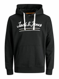 Jack & Jones JJHERRO Sweat Hood Sudadera con Capucha, Negro, XL para Hombre