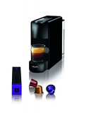 Krups Nespresso Essenza Mini XN1108 – Cafetera monodosis de cápsulas Nespresso, compacta, 19 bares, apagado automático, color negro, Pack Cápsulas bienvenida incluido