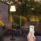 Postlucky Lámpara de Pie Solar Exterior con Sensor de Luz Lámpara de Pie LED Recargable por USB Regulable 8 Colores y 3 Modos Altura Regulable Lámparas Solares LED para Jardín Terraza