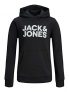Jack & Jones Jjecorp-Sudadera con Capucha y Logotipo, Color Negro, 140 cm para Niños