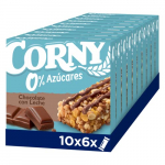 Corny – Barritas de Cereales 0% Chocolate con Leche. 10 estuches con 6 barritas 10x(6x20g)