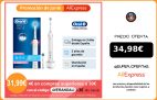 Oral B Pro 2 2700, Cepillo de dientes eléctrico recargable, 2 modos cepillado, temporizador, limpieza 3D, hasta 14 días, sensor|Cepillos de dientes eléctricos|
