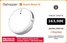 Xiaomi Robot aspirador Mijia 1C, versión Global, dispositivo inteligente de esterilización, barrido, fregado, suelos duros, limpieza de alfombras|Aspiradoras|