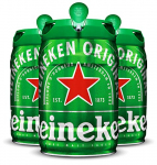 Heineken Cerveza Lager Barril Pack, 2 x 5L