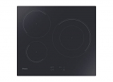 Candy CI633C/E1, Placa Inducción, 3 Zonas, 60CM, 9 Niveles de Potencia, 7,2KW, Mandos Centrales, Temporizador, Bloqueo de Seguridad, Indicador de Calor, Alerta Sobrecalentamiento y Derrames, Negro