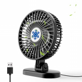 Ventilador de Escritorio USB, 3 Velocidades en un Solo Botón, Pequeño Potente Portátil Silencioso, Ventilador Eléctrico Enchufable, Mini Ventilador muy Fresco de Ajuste para Mesa de Oficina en Casa