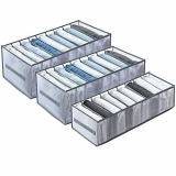 Yotako 3 unidades de almacenamiento de malla, 9 rejillas de armario organizador, organizador de ropa plegable para vaqueros, ropa, camiseta, sujetador, pantalones (gris)