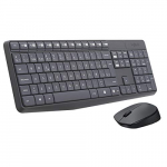 Logitech MK235 Combo Teclado y Ratón para Windows, 2.4 GHz con Receptor USB Unifying, Ratón Inalámbrico, 15 Teclas con Función, Batería de 3 Años, PC, Portátil, Disposición QWERTY Español, Negro