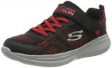 Skechers Go Run Fast-Sprint Jam, Zapatillas, Negro (BKRD Black Textile/Synthetic/Red Trim), 27 EU