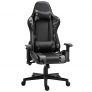 Vinsetto Silla Gaming Ergonómica Silla de Juego de Cuero Sintético Reclinable con Altura Ajustable Reposabrazos Regulable y Cojines 72x77x126-136 cm Negro y Camuflaje