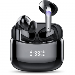 Tiksounds Auriculares Bluetooth, Auriculares Inalambricos Bluetooth 5.1 con Mic, Reproducción de 35 Horas con Pantalla LED Caja de Carga, IPX7 Impermeable, Graves Mejorados para Deporte
