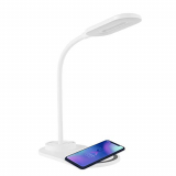 Lámpara Escritorio LED Flexo de Escritorio USB con Control Táctil 3 Modos de Brillo 360 ° Flexible Cuidado Ocular Puede Cargar Movil (Blanco)