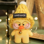 Muñeco de Peluche Pato Amarillo, Juguete de Felpa Red de ácido hialurónico Rojo pequeño Pato Amarillo muñeca Linda Chica corazón muñeca Regalo de cumpleaños del día de San Valentín