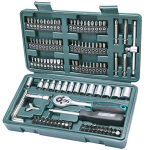 Mannesmann M29166 – Maletín con juego de llaves de vaso y puntas de destornillador (130 piezas)