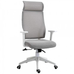 Vinsetto Silla de Oficina Ergonómica Silla de Escritorio Giratoria Ajustable en Altura y Reclinable hasta 120° Bloqueo de Posición 64x61x120,9-128,9 cm Gris