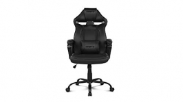 Drift DR50B- Silla Gaming Profesional, polipiel, reposabrazos acolchados, piston clase 4, asiento basculante, altura regulable, cojín lumbar, color Negro