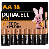 Duracell – NUEVO Pilas alcalinas Plus AA , 1.5 Voltios LR6 MN1500, paquete de 18