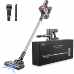 Kealive Aspiradora Escoba sin Cable 22Kpa Aspiradoras Hogar 6 en 1 Aspiradora de Mano Fuerte Succión y Eficiente Filtración 2200mAh Batería para Pelos de Mascota Alfombra Piso y Autos