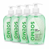 Marca Amazon – Solimo Jabón de manos líquido – Antiolores Pack de 4 (500ml x 4)