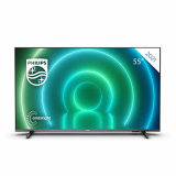 Philips 55PUS7906/12 Android TV LED 55 Pulgadas, Smart TV 4K con Ambilight, Imagen HDR Vibrante, Dolby Vision cinematográfico y Sonido Atmos, Compatible con Google Assistant, Negro, 2021
