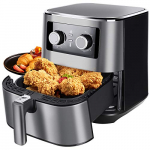 Uten 5.5L 1700W Freidora sin Aceite,Cesta Extraíble,Tiempo y Temperatura Ajustable,Freidora de Aire Caliente con Función de Pausa y Reinicio,Cirulatio Dual,Fácil de Limpiar,sin BPA,Regalo Ideal