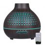 Decdeal 400ml Humidificador Ultrasónico de Aire, Lámpara Difusora de Aromas Aceite Esencial Aromaterapia con Mando a Distancia para Yoga, Oficina, Hogar, Dormitorio (grano de madera oscura)
