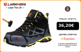 LARNMERN zapatos de seguridad con punta de acero para hombre, botas protectoras antiestáticas, ligeras, transpirables, antirroturas|Botas de seguridad y de trabajo|