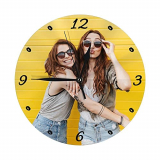 Reloj de Pared Personalizado, Reloj Personalizado con Texto con Foto, Reloj Personalizado Familia Madre Padre Cumpleaños Boda Día de San Valentín Navidad Cumpleaños Regalo de Boda