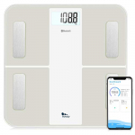 himaly Báscula de Baño, Báscula de Grasa Corporal, Bascula de Baño Digital Inteligente Bluetooth, Bascula Grasa Corporal y Muscular, Con Carga USB, Alta Precisión, 8 Medidas Esenciales