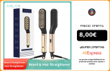 ANLAN peine cepillo de pelo para hombres, alisador de barba multifuncional, peine alisador de pelo, rizador de pelo rápido|Planchas de pelo|