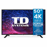 TD Systems K50DLJ11US – Televisores Smart TV 50 Pulgadas 4K Android 9.0 y HBBTV, 1500 PCI Hz UHD HDR, 3X HDMI, 2X USB. DVB-T2/C/S2, Modo Hotel. Televisiones