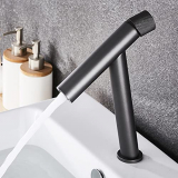 LAIWOO Grifo para baño (latón), color negro mate