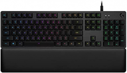 Logitech G513 Teclado Gaming Mecánico con Reposamanos, RGB LIGHTSYNC, Teclas GX-Táctil Marrón, Aleación de Aluminio, Teclas F Personalizables, Paso de USB, Disposición QWERTY ES – Carbón/Negro
